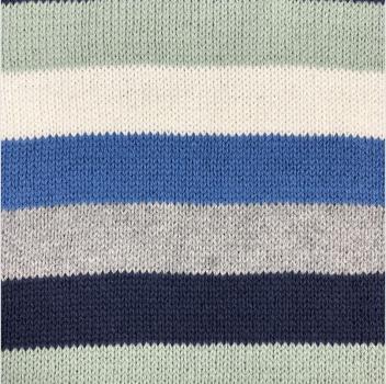 Strickstoff - Streifen - Baumwolle - mint/ecru
